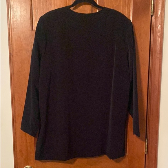 Susan Graver Black Button Front Tailored Blazer size xl - Picture 6 of 10